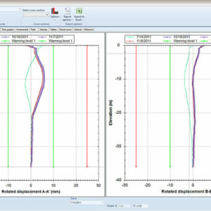 Phần mềm xử lý dữ liệu và báo cáo đo chuyển vị ngang/ Inclinometer Data Reduction Software | SiteMaster · SiteMaster Plus – Geokon.USA